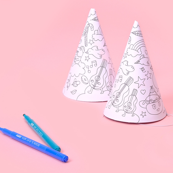 OMY France ~ Colouring In Party Hats | 8