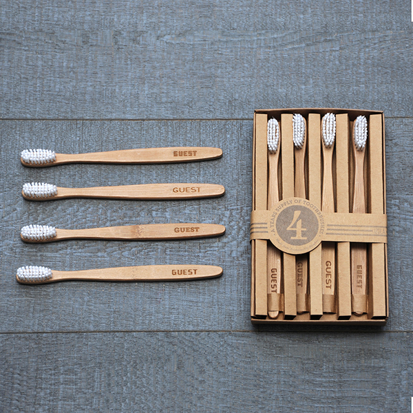 Bamboo Guest Toothbrush Set
