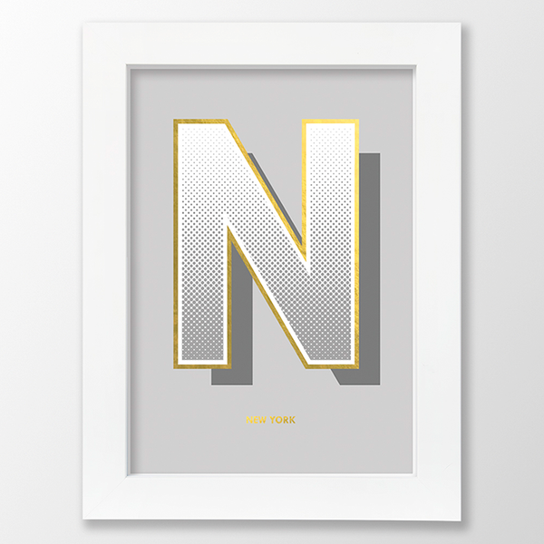 Gold Foiled Print | 'New York'