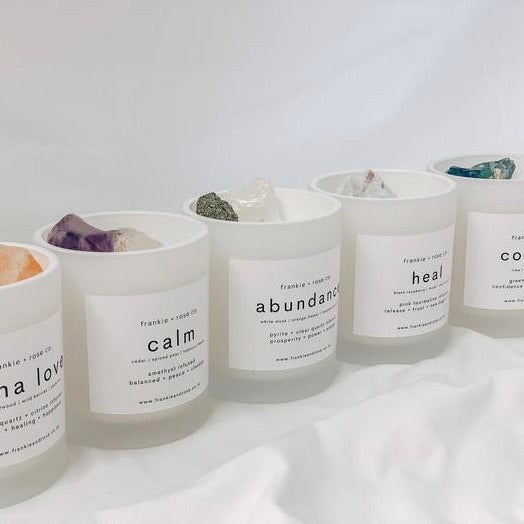 Crystal Infused Candle | HEAL - Pink Tourmaline