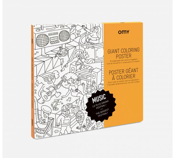 OMY France ~ Giant Colouring Poster | Music
