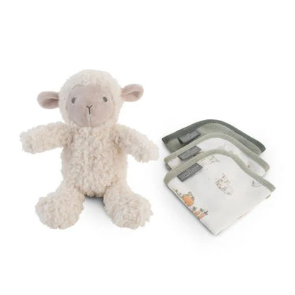 Lamb Plushie & Wash Cloth Set