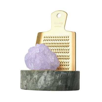 Rivsalt Persian Blue Rock Salt & Grater Set | Green Marble