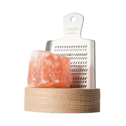 Rivsalt Himalayan Salt & Grater Set | Oak