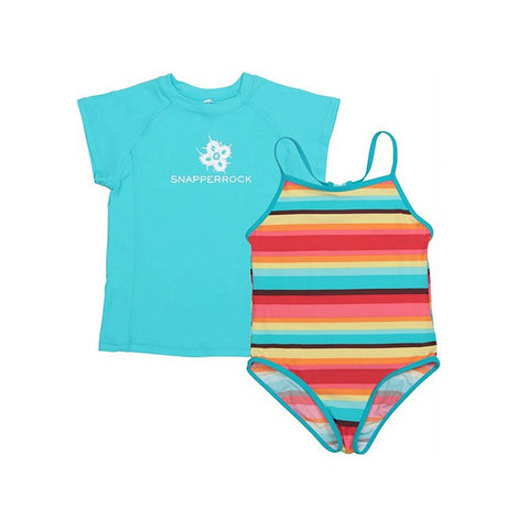 Swimsuit Set | Bright Retro Stripe