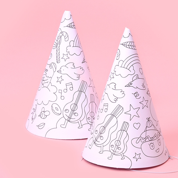OMY France ~ Colouring In Party Hats | 8