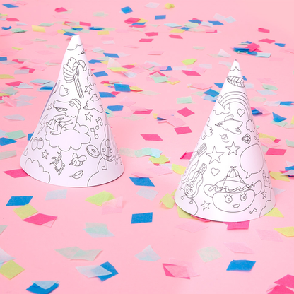 OMY France ~ Colouring In Party Hats | 8