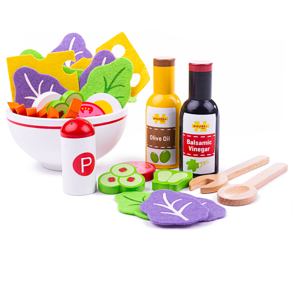 Wooden Salad Play Set