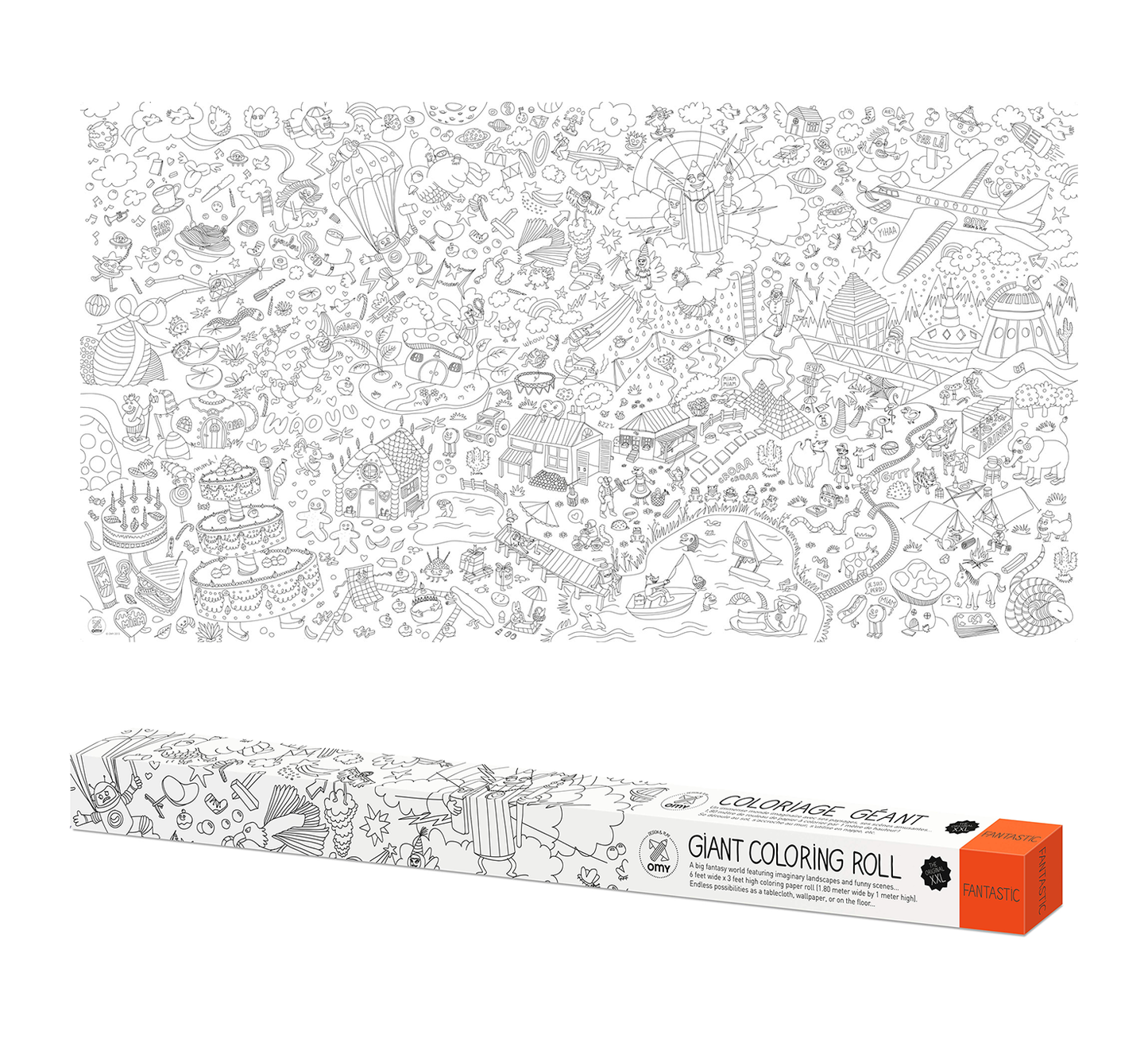 OMY France ~ Giant Colouring Roll XXL | Fantastic
