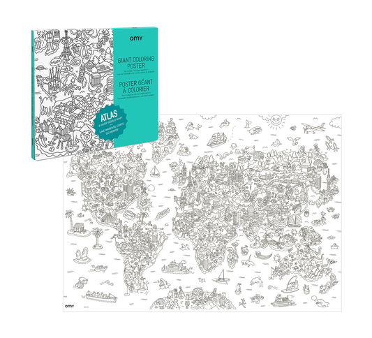 OMY France ~ Giant Colouring Poster | Atlas