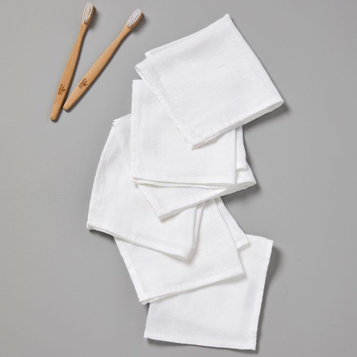 Baby Bamboo Muslin Wash Cloths | Set of 6