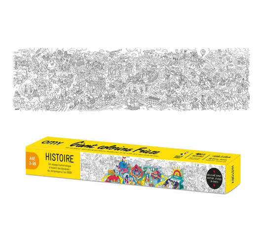 OMY France ~ Giant Panoramic Colouring Poster | History