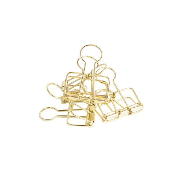 Gold Bulldog Clips - Small | Pack of 6