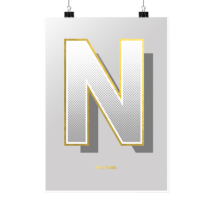 Gold Foiled Print | 'New York'