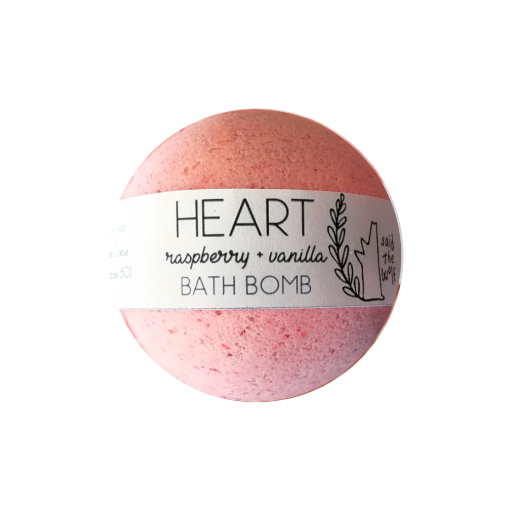 Bath Bomb | Heart ~ Raspberry + Vanilla
