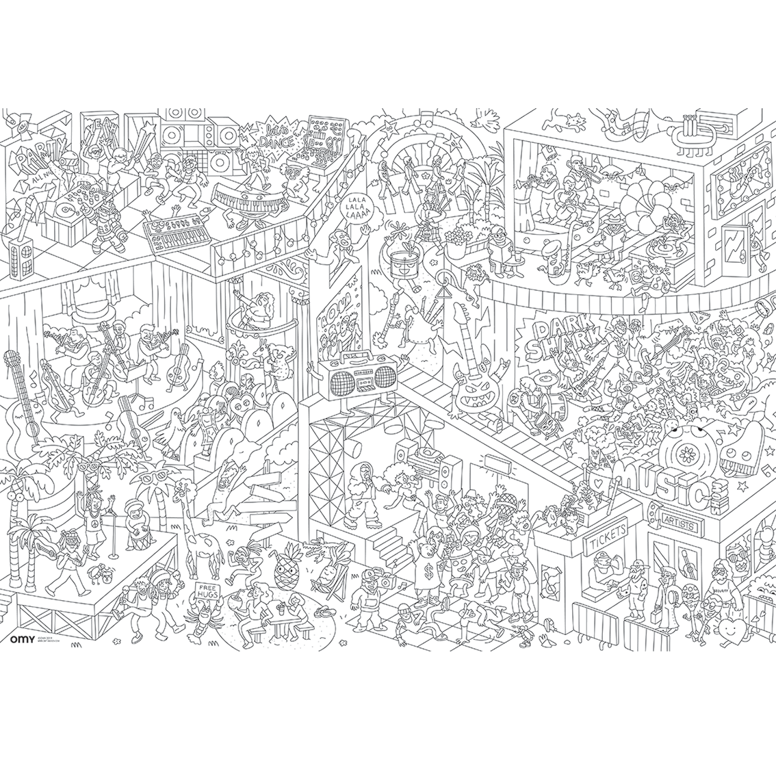 OMY France ~ Giant Colouring Poster | Music