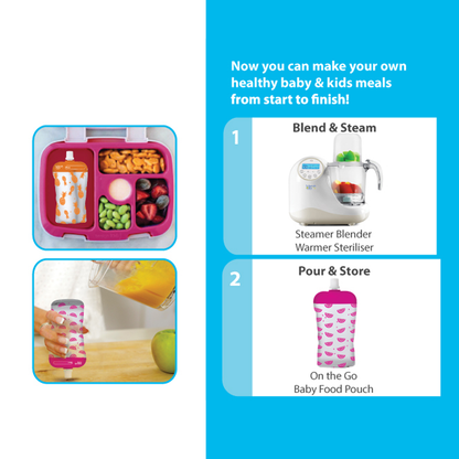 Reusable Baby Food Pouches | Neon Melon + Hot Pineapple
