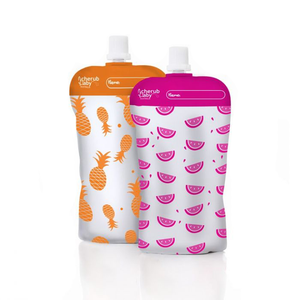 Reusable Baby Food Pouches | Neon Melon + Hot Pineapple
